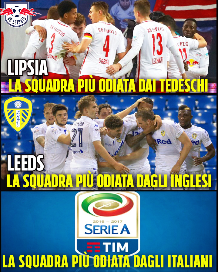 LE SQUADRE PIU' ODIATE DAI TIFOSI: RESTERETE SORPRESI - 14/01/2017